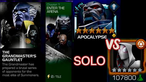 Mcoc The Grandmasters Gauntlet Apocalypse Vs Spider Gwen Marvel Kabam Contest Of