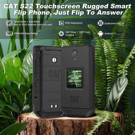 Cat S22 Rugged Flip Phone 16gb 2 8 Touchscreen Smart Cell Phone Android 11 Ip68 Water