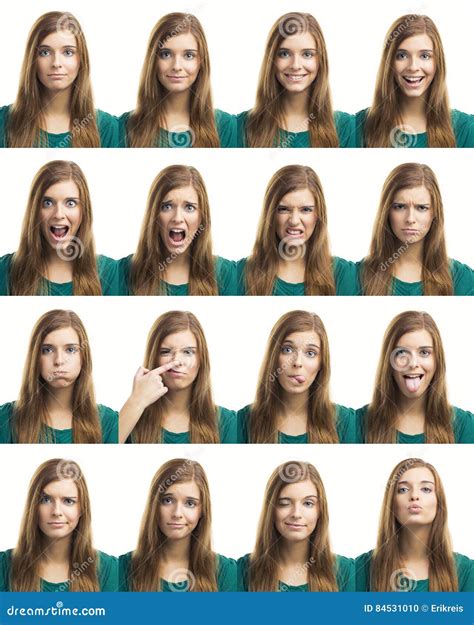 Multiple Different Expressions Stock Photo Image Of Expressive