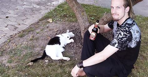 Celebrating For A Fellow Imgurian With Cat And Beer Mintychicken Imgur