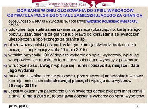 Wg układu i kolejności punktacji głosowania utworzonych w kraju ppt