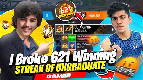 I Broke 500 Winning Streak Of Ug Aayush On Live Gone Wrong Garena