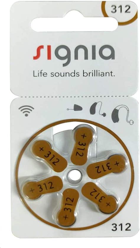 Signia Hearing Aid Battery Size 312 Pack Of 30 Batteries Amazon Ca