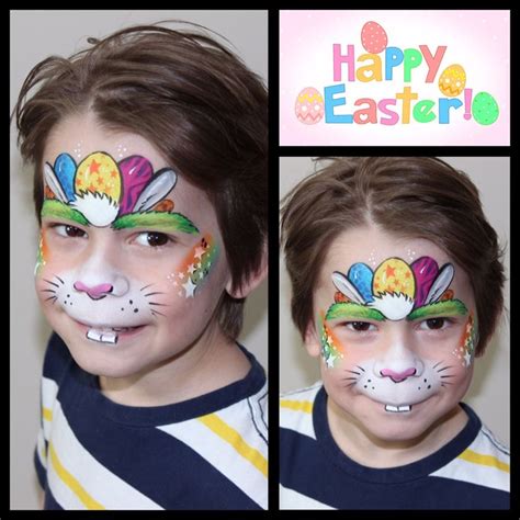 Happy Easter Bunny Face Paint Easter Face Paint Easter Face Paint Bunny Face Paint Face