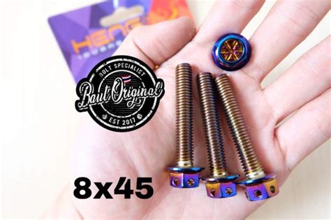 Jual Baut Probolt 8x45 Flower Blue Drat 12 Panjang 4 5cm Original Heng