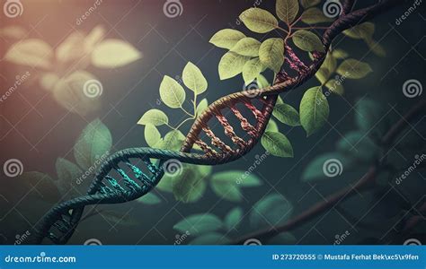 Concepto De Naturaleza Verde Del Gen Del Dna Humano Stock De