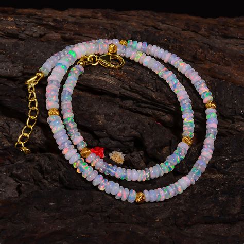 Buy Aaa Grade Smooth Ethiopian Opal Beaded Necklace Opal Dainty