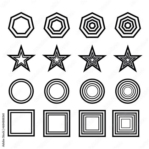 Vetor De Conjunto De Iconos De Vector De Estrella Estallido Negro Con