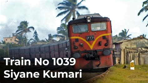 Train No 1039 Siyane Kumari Taking A Beautiful Curve In Sri Lanka