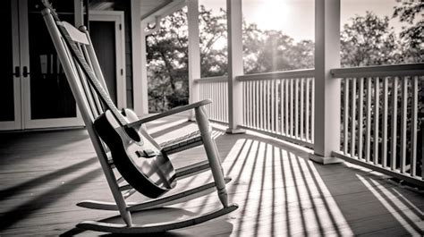 Premium Ai Image Rocking Chair On A Porch