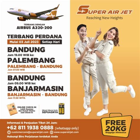 Genjot Wisatawan Super Air Jet Buka Rute Palembang Bandung