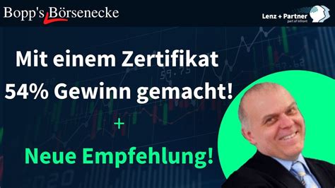 Neues Zertifikat Mit Gewinnchance Bopp S B Rsenecke Dax Analyse