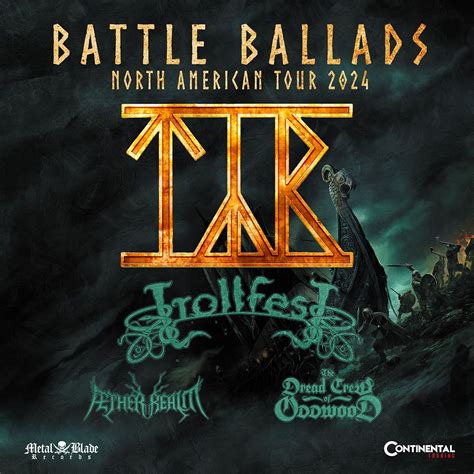 TYR Battle Ballads North American Tour 2024 Tickets At Cornerstone