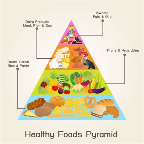 Pir Mide De Alimentos Saud Vel Ilustra O Do Vetor Ilustra O De