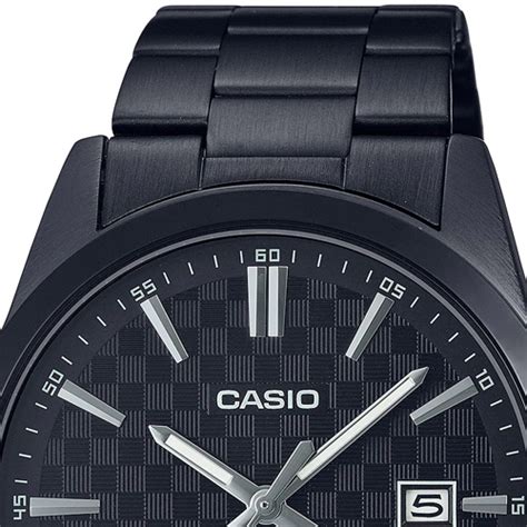 MTP VD03B 1AUDF Đồng Hồ Casio Nam Dây Kim Loại Mạ Ion Đen 3 Kim