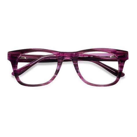 Women S Alisson Purple Square 17703 Rx Eyeglasses 19 Liked On Polyvore Featuring