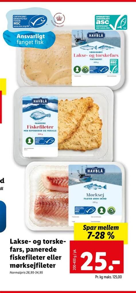 Lakse Og Torskefars Panerede Fiskefileter Eller M Rksejfileter Tilbud