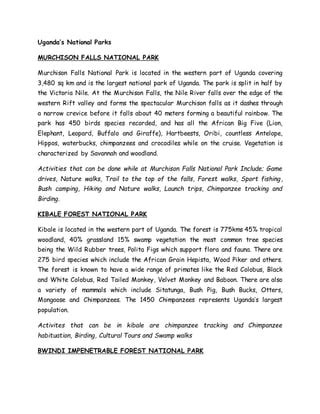 National Parks Uganda Pdf