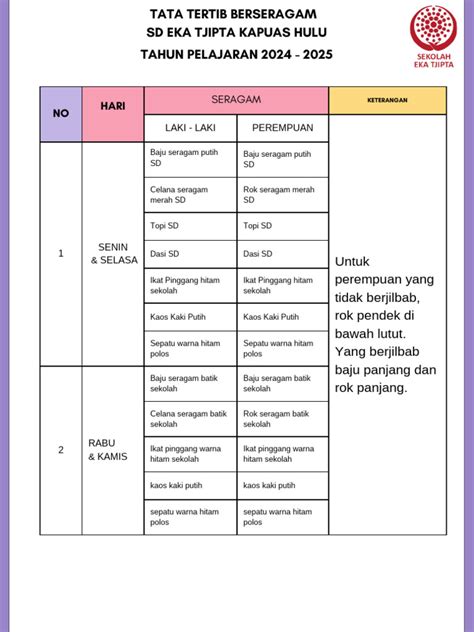 Tata Tertib Seragam Sekolah Pdf