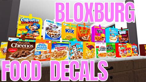 Bloxburg Cereal Decal Codes