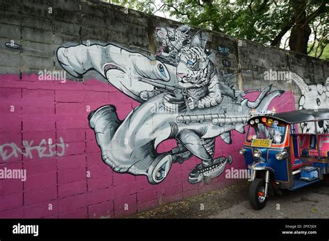 Charoen Krung Street Art Bangkok Thailand Stock Photo Alamy