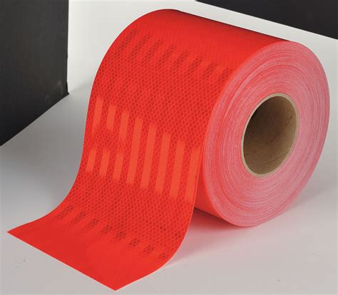 3M Premium Grade Reflective Tape Red 6 In Wd 50 Yd Lg Acrylic