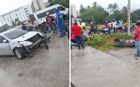 Choque Entre Carro Y Moto Deja Dos Heridos En Pozos Colorados Santa