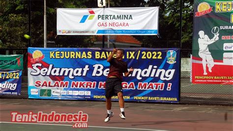 Final Beregu Putra Kejurnas Tenis BAVETI Ari Setyawan Wibowo Marhatap