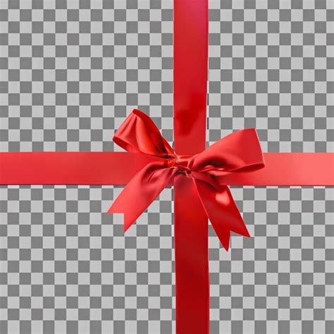 Premium Photo Red Ribbon With Bow Isolated On White And Transparent