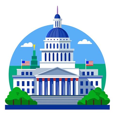 Us congress building clipart vector art and illustration | Premium AI ...