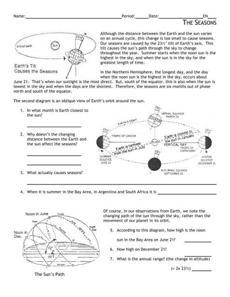 Seasons Worksheet Worksheets Library