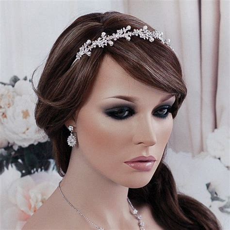 Bridal Hair Vine Wreath Rhinestone Crystal Pearl Headpiece Party Head