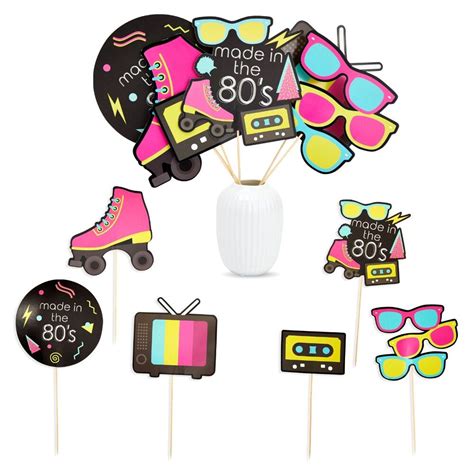 Retro 80s Party Decorations - 30 Pieces