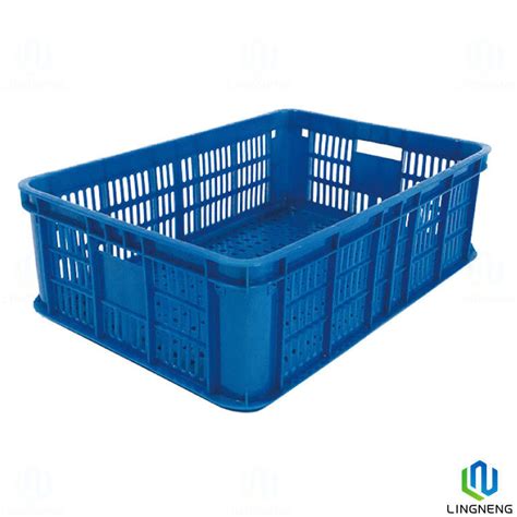 Vented Plastic Fruit And Vegetable Crates Blue Stackable Vegetable Crates