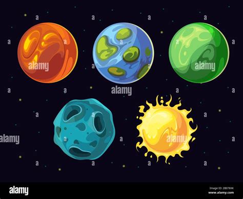 Planetas De Dibujos Animados Imágenes Vectoriales De Stock Alamy