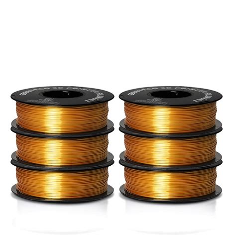 Geeetech PLA Silk Gold 6 Rolls 1 75mm 1kg Per Roll 71216PLA Silk