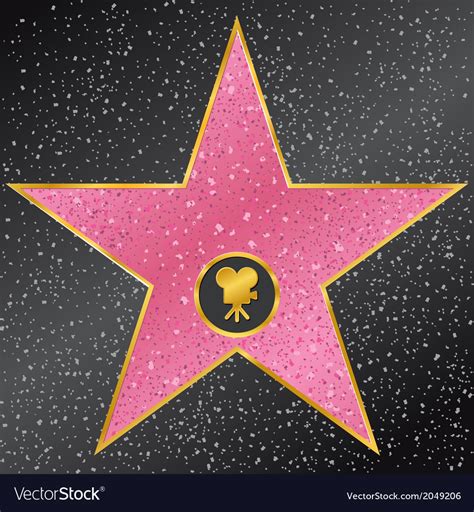 Star hollywood walk of fame Royalty Free Vector Image