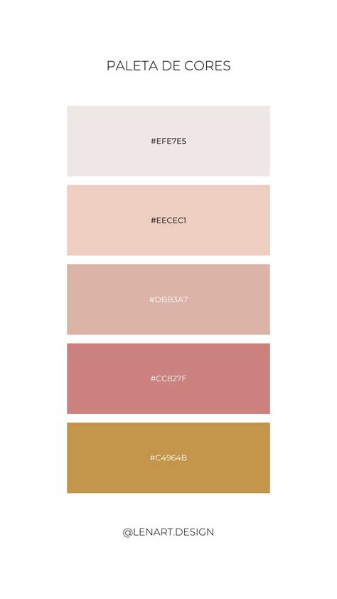 Paleta De Cores Rosê - Paleta De Cores Rose Gold Canva