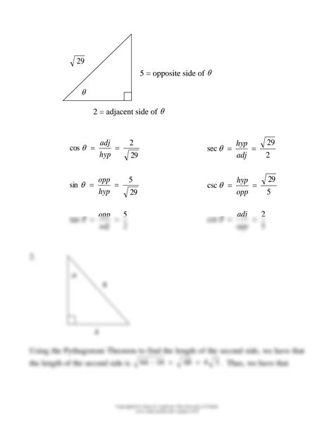 Solution Six Trigonometric Functions In Terms Of A Right Triangle