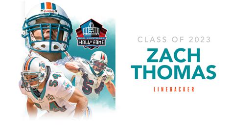 Zach Thomas Becomes Th Dolphin Elected To Pro Football Hall Of Fame