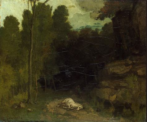 Landscape With A Dead Horse Painting Courbet Gustave Oil Paintings