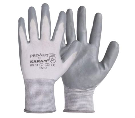 White Grey Nitrile Coated Gloves Powder Free At Rs 19 Pair In Dewas