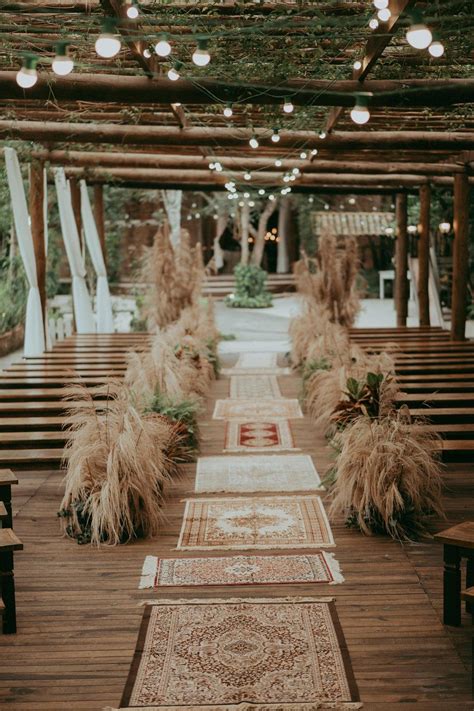 As melhores ideias para usar o capim dos pampas na decoração do casamento