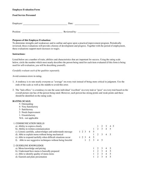 Free Printable Self Evaluation Templates [word Excel Pdf]