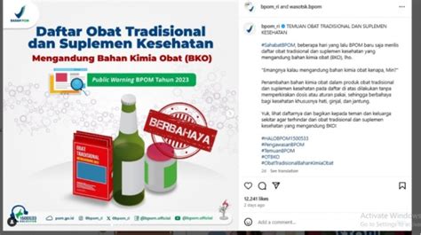 50 Daftar Obat Tradisional Dan Suplemen Kesehatan Mengandung Bahan Kimia