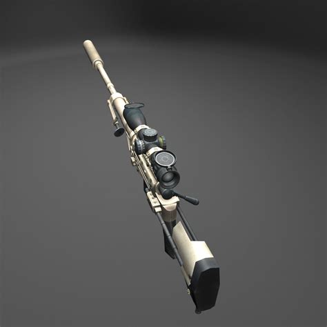 Cheytac M Intervention Sniper Rifle D Model Max Ds Fbx