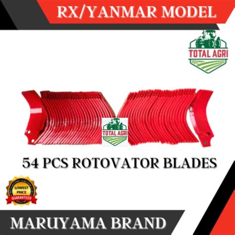 Rotovator Blade Rx Yanmar Model Set Pcs Maruyama Brand Kubota