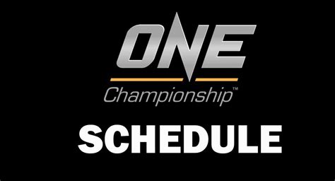 ONE Championship Schedule 2023: List of Upcoming Events