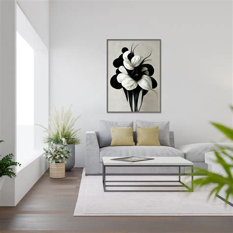 Black and White Wall Art, Bedroom Wall Art Abstract Poster, Unique ...