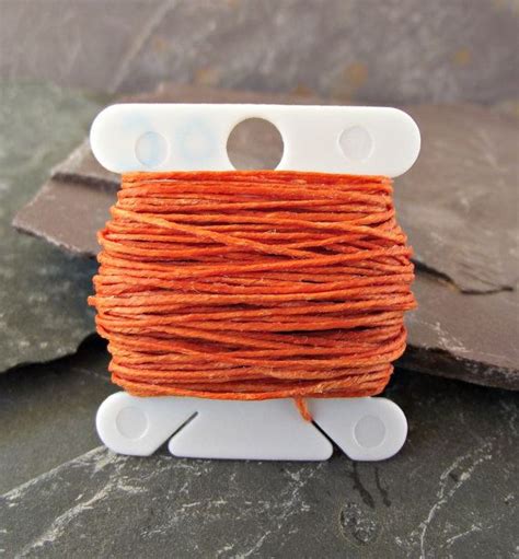 Orange Linen Thread Ply Yards Waxed Irish Linen Thread Wil